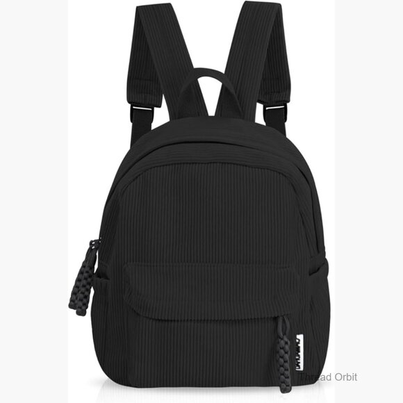 Lightweight Corduroy Backpack, Multi Compartment Daypack, Casual Travel Purse main image 5